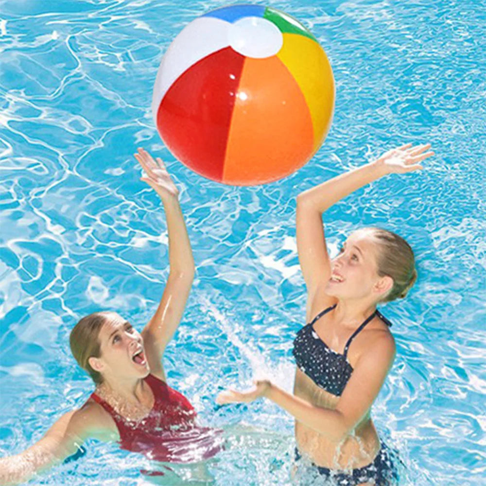 10Pcs Inflatable Beach Balls – Colorful Pool Party Water Game Toys