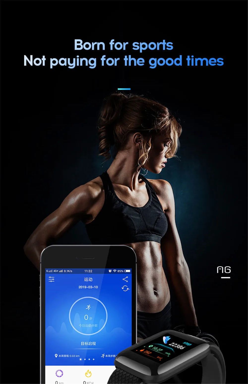 WristIQ 116 – Lightweight Bluetooth Smartwatch for Fitness, Sleep, Messages &amp; Daily Tracking with USB Charging