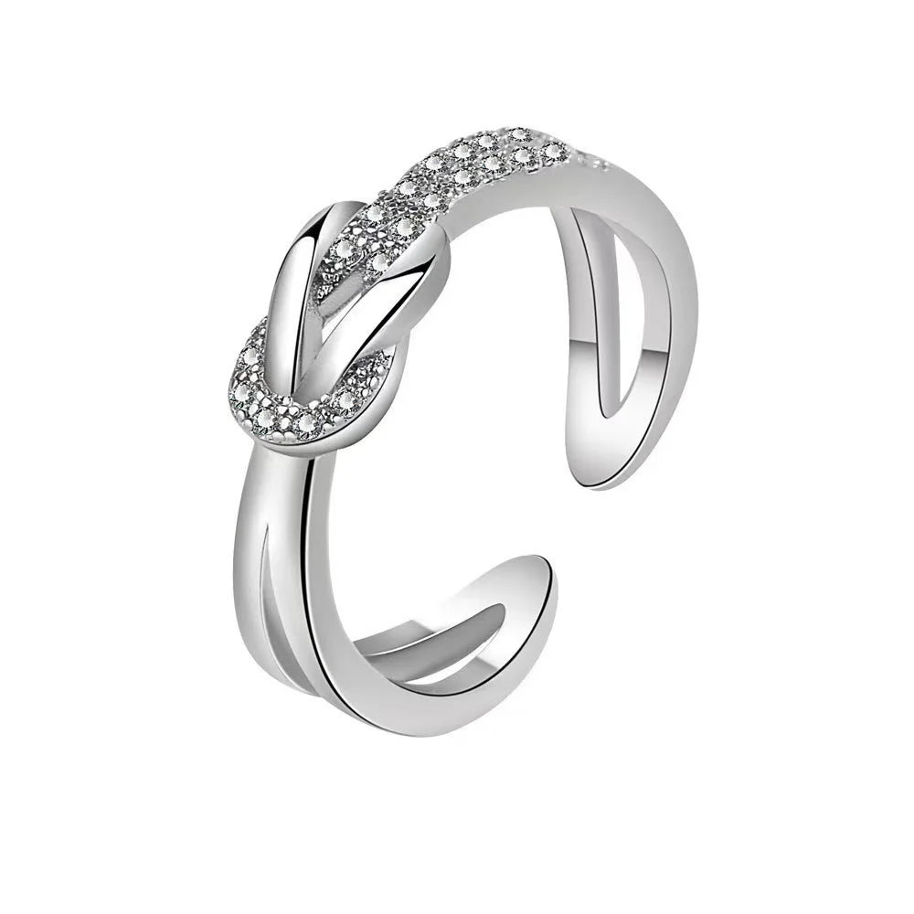 Lumé Curve Adjustable Zircon Ring — Effortless Sparkle for Every Kind of Day