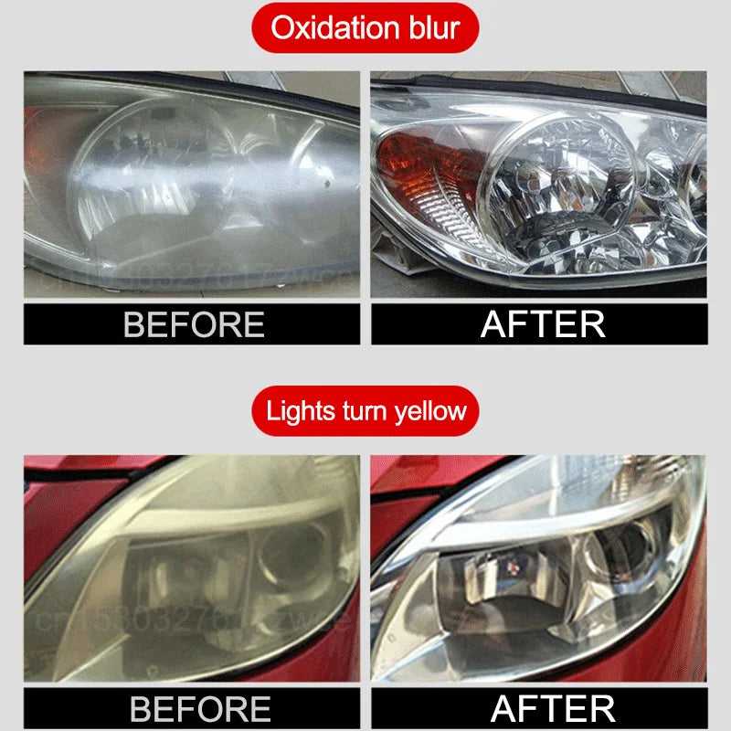 Headlight Hero Crystal-Clear Car Light Restoration & Polishing Kit – Fix Foggy, Yellowed, Oxidized Headlamps Fast - THOOBO!