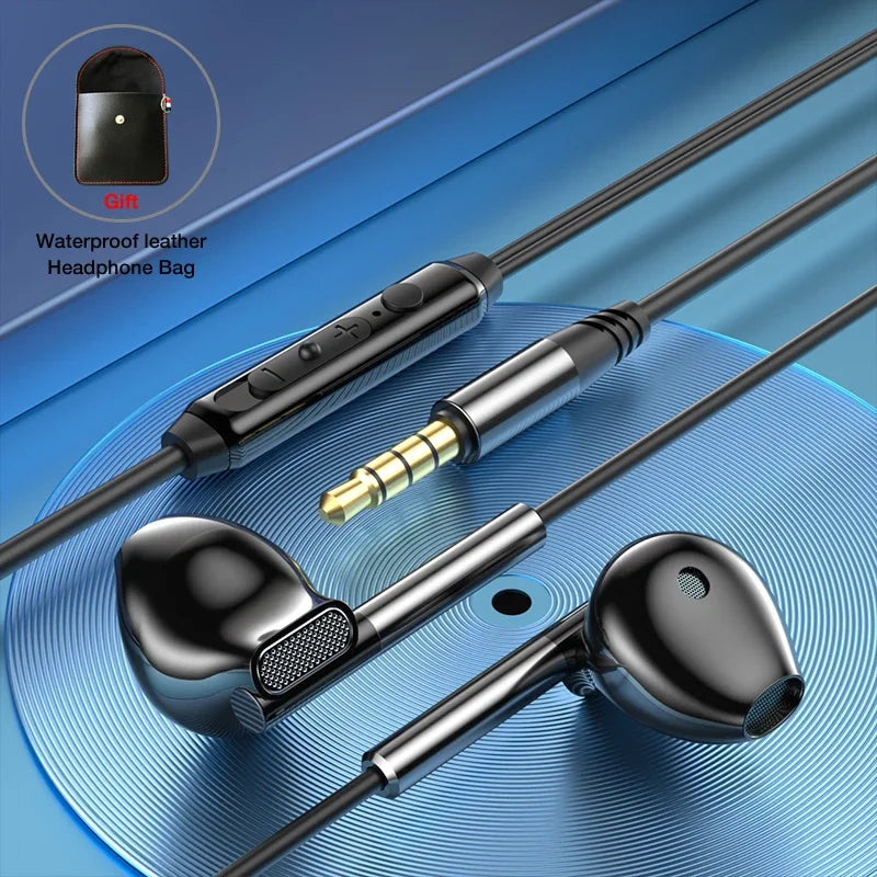 EARDECO 3.5mm/Type-C Noise Canceling Headphone Wired Headphones Bass Hifi Wired Earphone Earbuds Stereo Mic Earphone with Wire