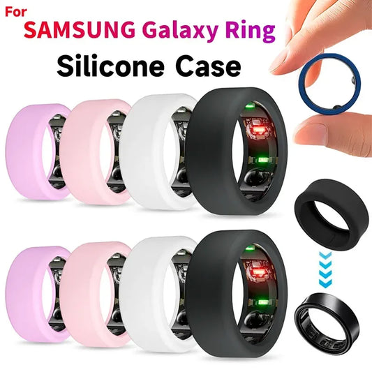 For Samsung Galaxy Ring Anti-Scratch Protective Soft Elastic Silicone Funda for Men Women Sleep Health Monitor Sports Smart Ring