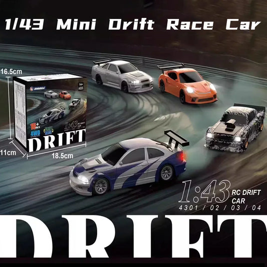 2.4G RC Drift Car 1/43 4WD Remote Control Mini Racing Car Toy
