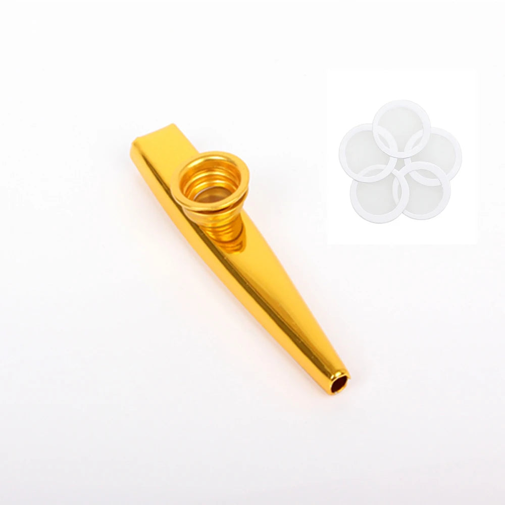 Metal Kazoo Musical Instruments Flutes Diaphragm Mouth Kazoos Musical Instruments Good Companion for Guitar - THOOBO!