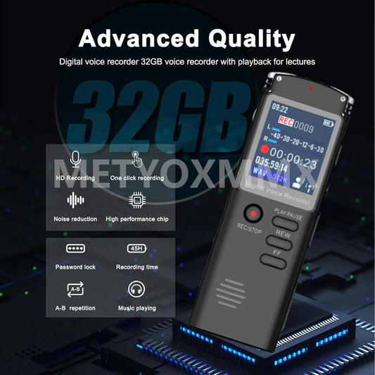 Voice Recorder - Voice Activated Recorder with Earphone & USB Charge Cable, Digital Voice Recorder with Playback for Lectures & - THOOBO!
