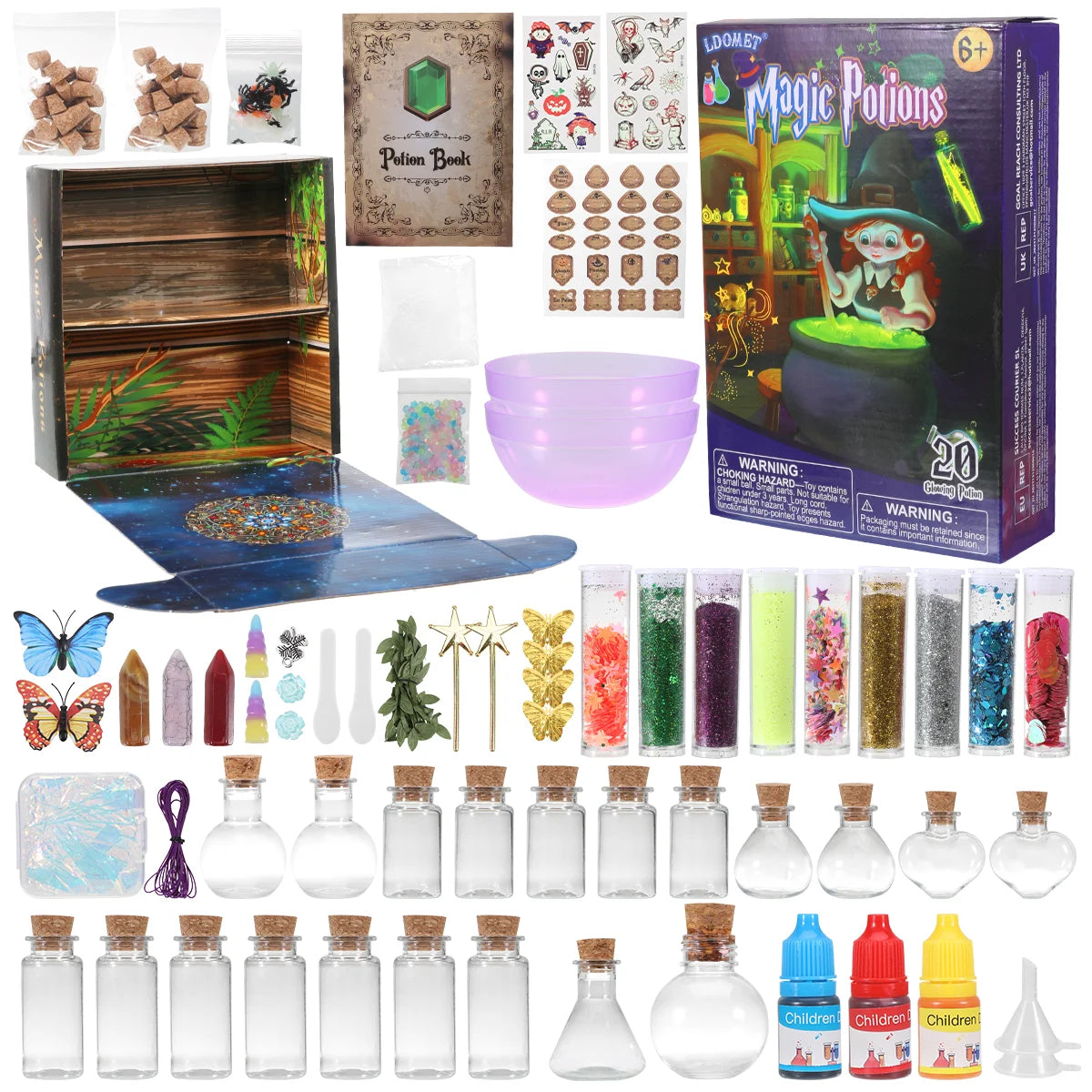 Witchlight WonderLab Potion Kit 🧪✨ — DIY Color-Changing Fairy & Horror Magic Craft Set for Halloween or Christmas