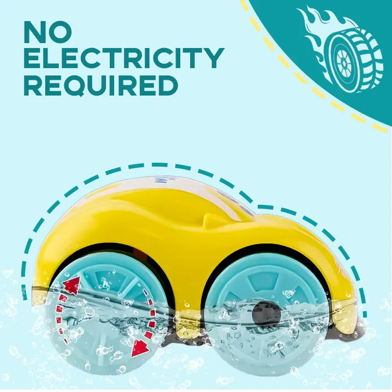 Amphibious Baby Bath Car Toy – Floating Wind-Up Swimming Car