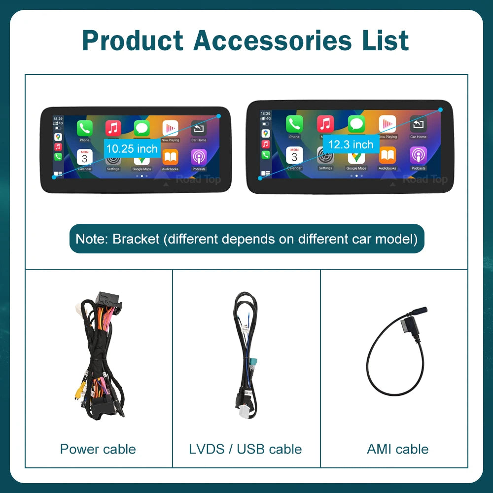 Road Top 12.3" Wireless CarPlay & Android Auto Screen for Mercedes-Benz Magic 🎶✨