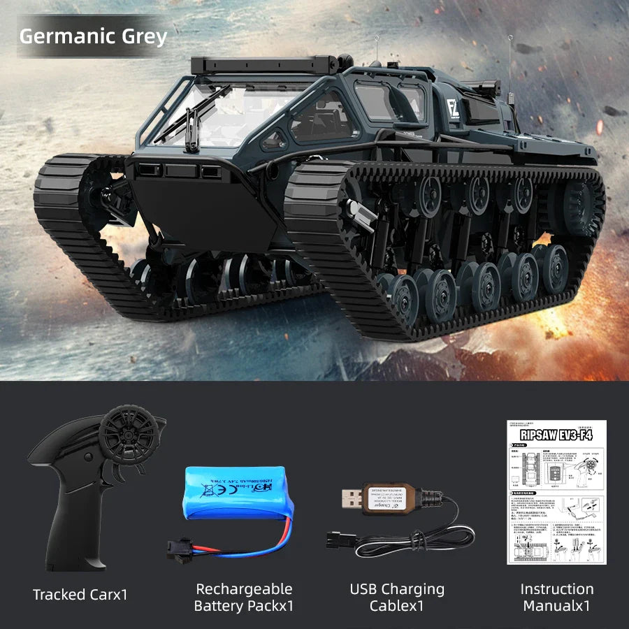 JJRC C8812 RC Tank with LED Lights Tracked Off-Road Vehicle Toy