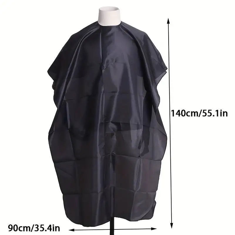 ProCut Hairdressing Cape – Durable, Waterproof Salon Gown for Hair Stylists, Barbers & Home Haircuts (Black 140×90cm)