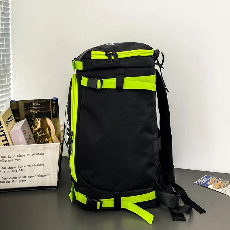 PatchVibe Titan — 75L Waterproof Gym & Travel Backpack w/ Shoe Garage + Laptop Vault