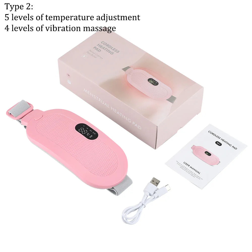 CozyCramp Belt – Smart USB Infrared Heating & Vibration Waist Wrap for Menstrual Pain Relief (Because You Deserve Soft Vengeance)