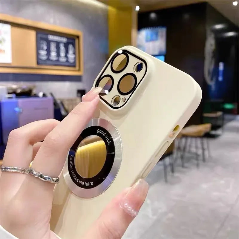 Luxury Frosted Solid Color Case For iPhone 17 16 Pro Max 17 Air 11 12 13 14 15 Plus For Magsafe Magnetic Camera Protection Cover