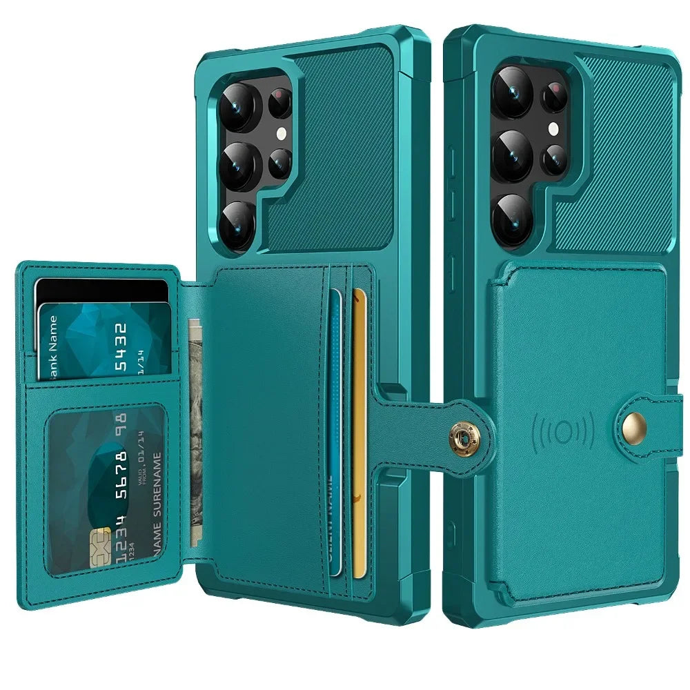 Card Wallet Case for Samsung Galaxy S24 S23 FE S25 S23 Plus S22 S21 Ultra A55 A35 A15 A54 A34 A53 A52S A52 A14 A05S A05 A24  A16