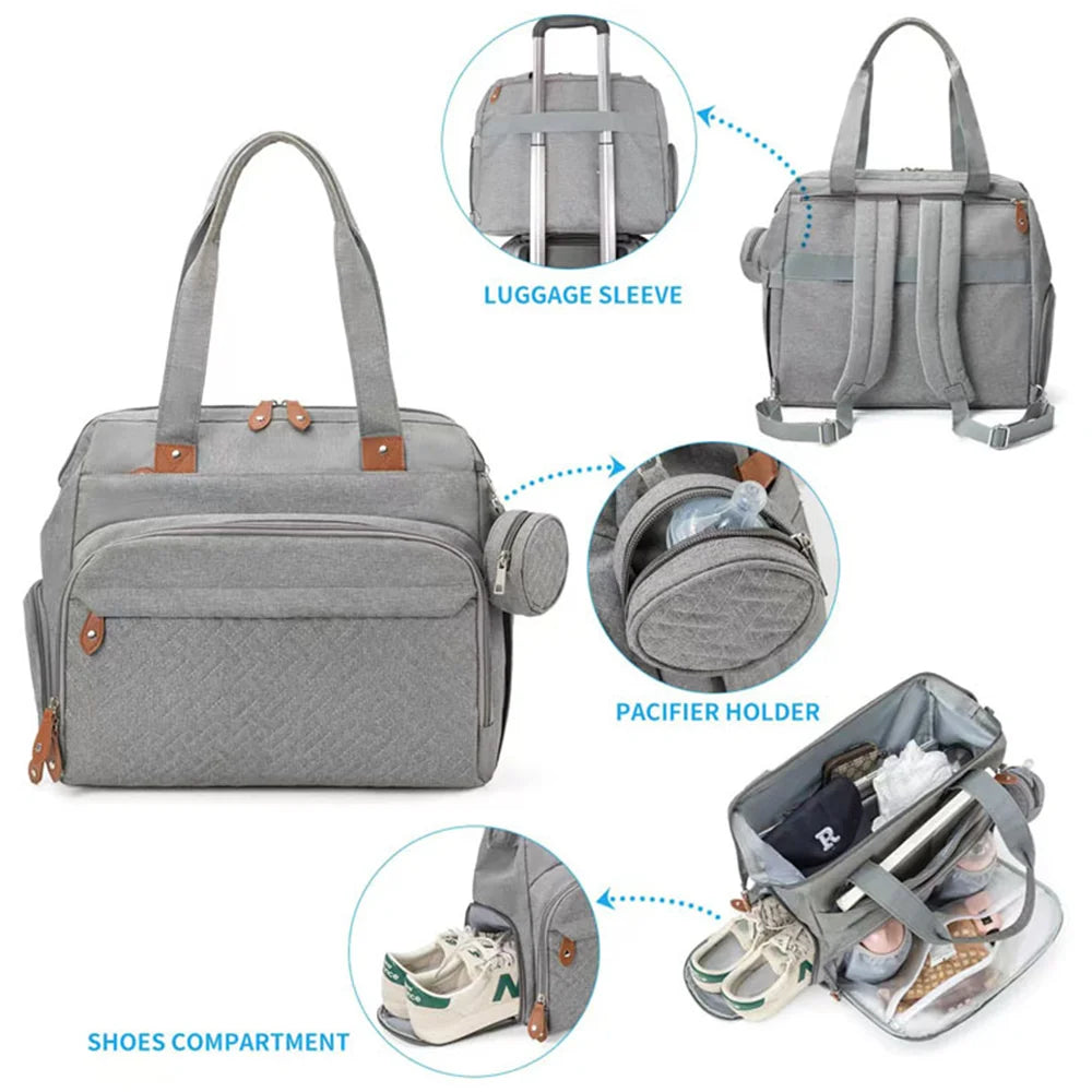 BrightNest CarryAll — PANGDUBE Large-Capacity Maternity &amp; Baby Diaper Backpack for Travel &amp; Daily Joy 🌞👶