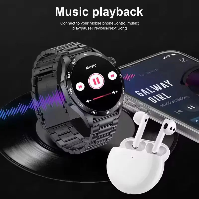 2025 New Men GPS Smart Watch 360 * 360 AMOLED Screen Bluetooth Call NFC Heart Rate Monitoring IP68 Waterproof SmartWatch for Men
