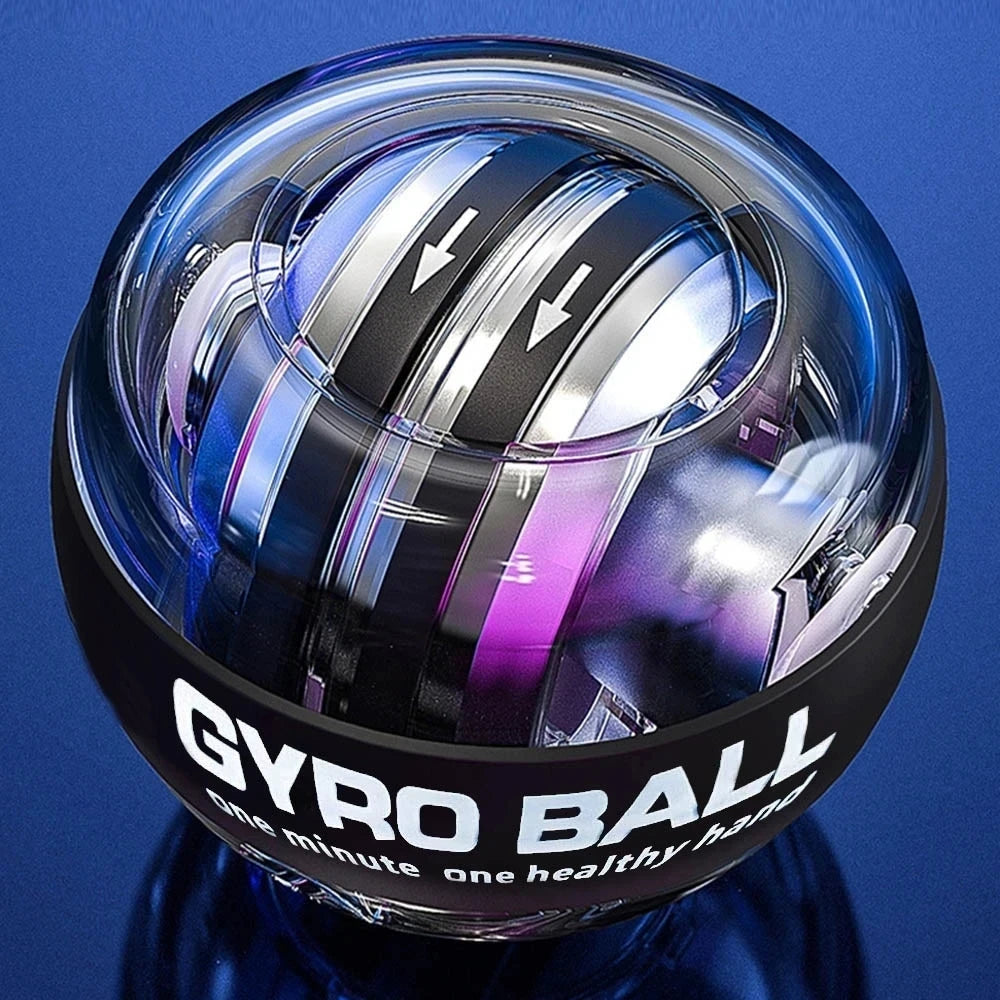 GyroGrace Auto-Start Wrist Force Ball — Steel-Core Grip Trainer & Anywhere Massage Orb (OUT180)