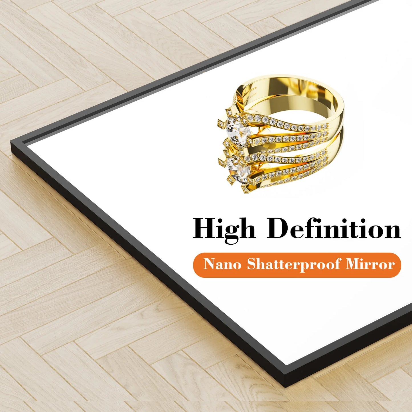 JHK GlamFrame 64"x21" Full-Length Mirror // Lean It, Hang It, Love It – Aluminum Chic for Any Room Vibe