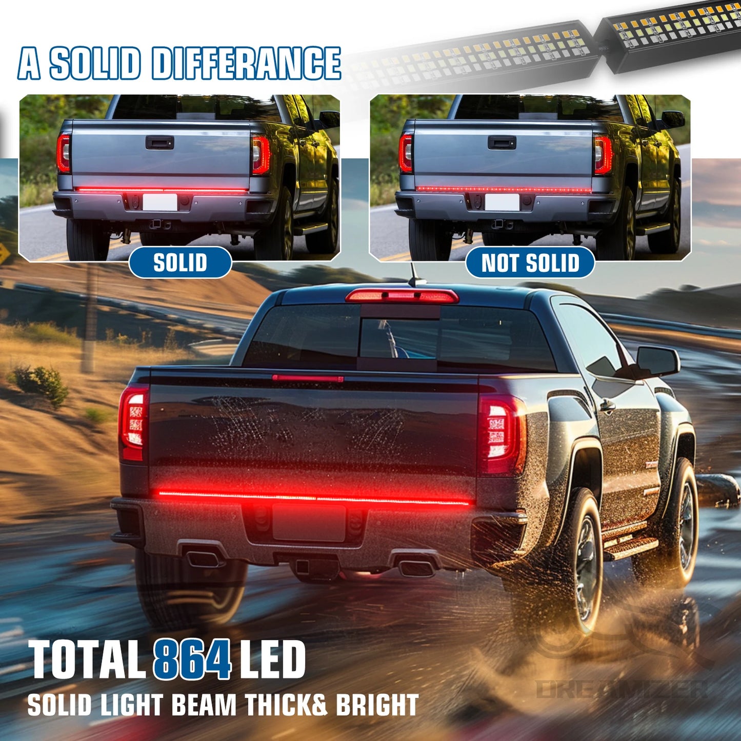 NEW: 60" Ultra-Bright Tailgate LED Strip Bar – Drive Loud, Light Hard