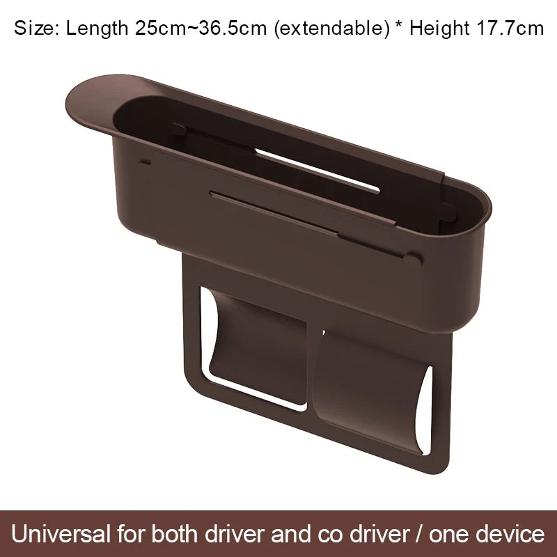 1pc Retractable Car Seat Gap Storage Box Storage Box Car Interior Storage Accessories Car Seat Gap Filler For Mobile Key Card