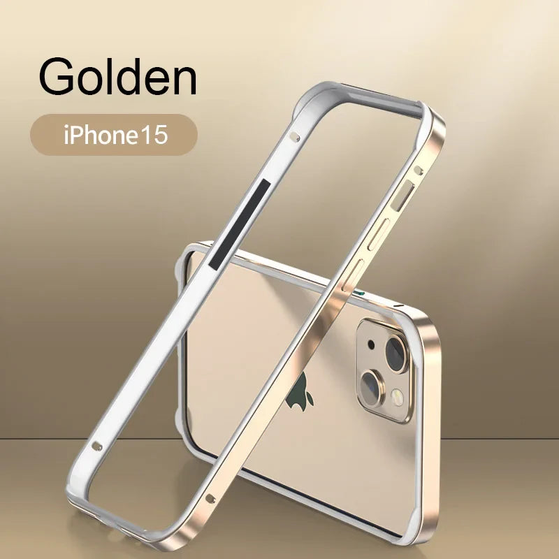 Hybrid Silicone Frame Aluminum Metal Phone Case For iPhone 17 16 15 14 13 12 Pro Max Better Heat Bumper