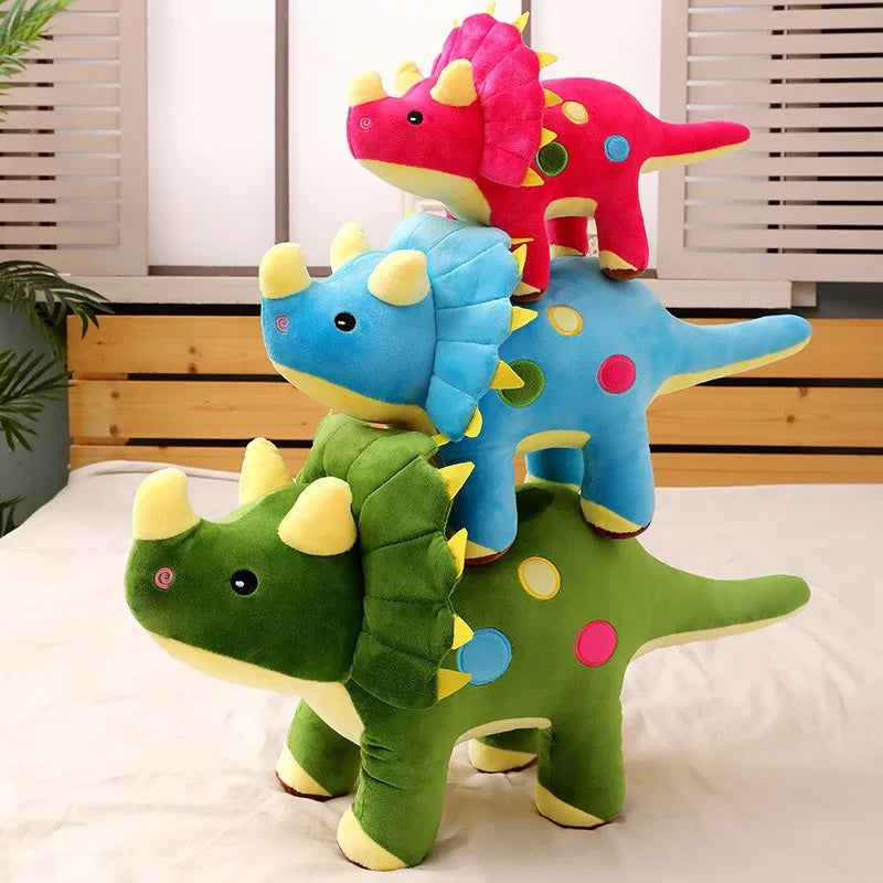 Dinosaur Plush Toy – Triceratops & Stegosaurus Stuffed Doll