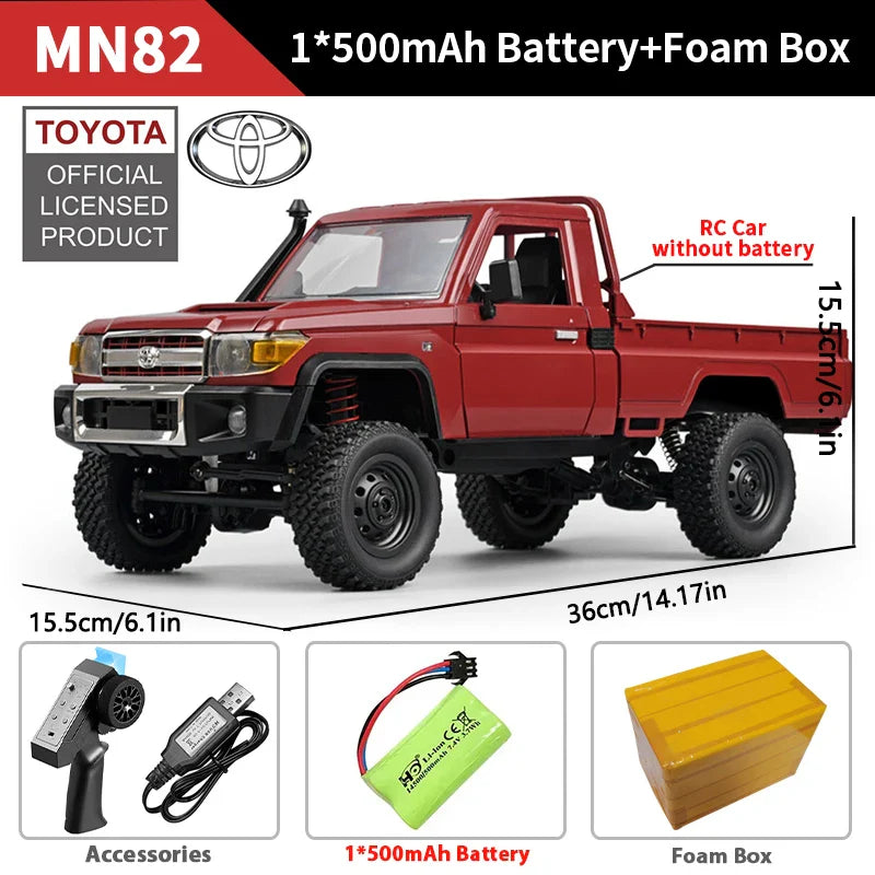 ZWN MN82 MN82S 1/12 RC Pickup Truck 4WD Off-Road Climbing Toy