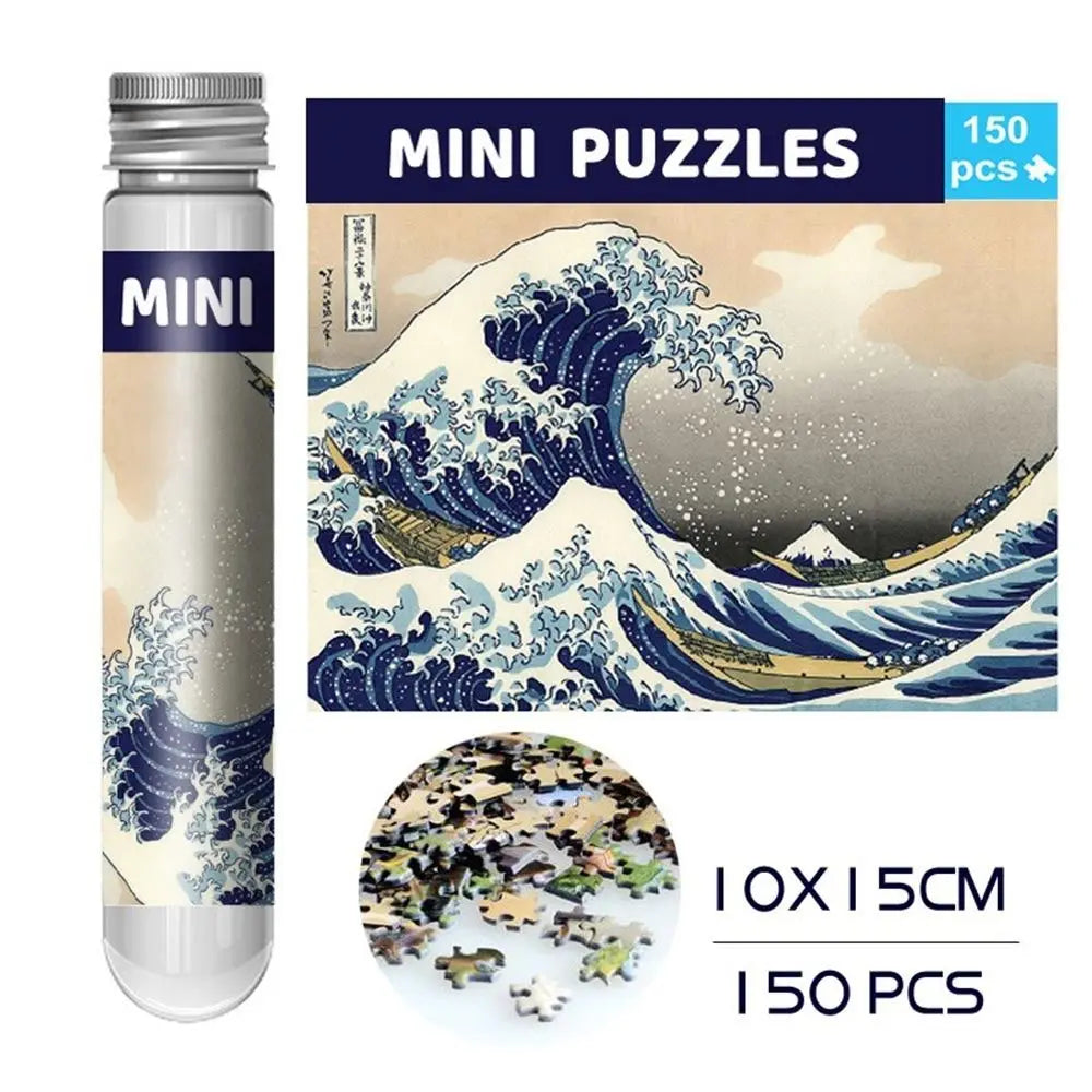 150PCS Oil Painting Jigsaw Puzzles – Mini Test Tube Educational Toy