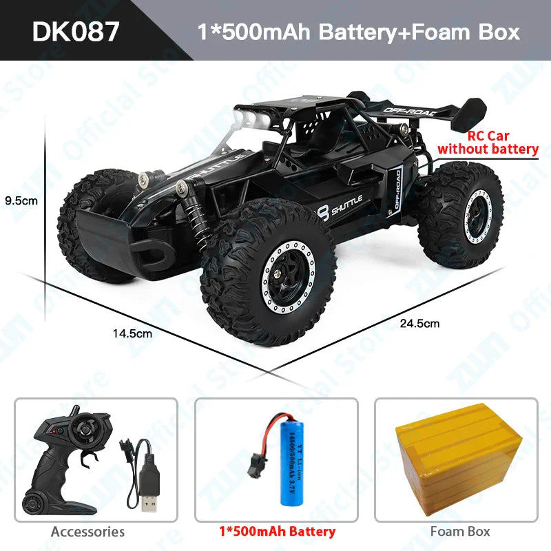 ZWN 1:16/1:20 RC Car 2WD Off-Road Remote Control Car with LED Light