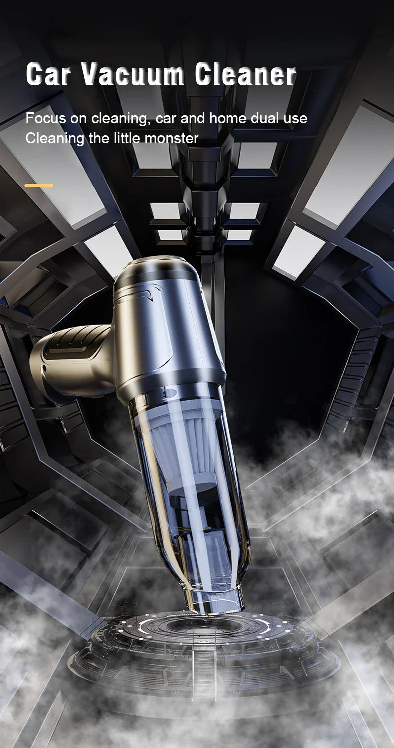 EAFC Brushless Cordless Car & Home Mini Vacuum With Built-In Power and 12,000Pa Smile-Sucking Force