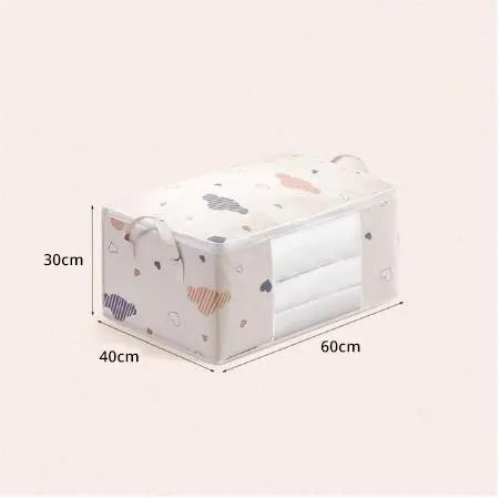 Tidy Titan Storage Bag – Foldable, Large-Capacity Organizer with Zipper & Reinforced Handles for Clothes, Blankets, and Bedding