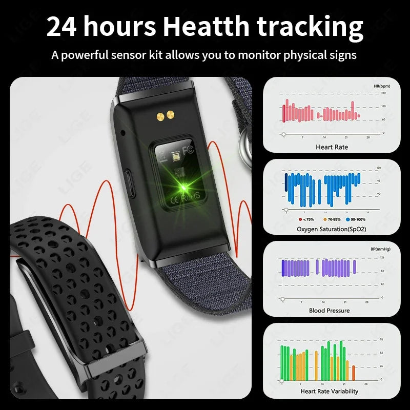Smart Watch Men Women Fitness Smart Bracelet Sports Band Heart Rate Blood Pressure Monitor Waterproof Multifunction Watches