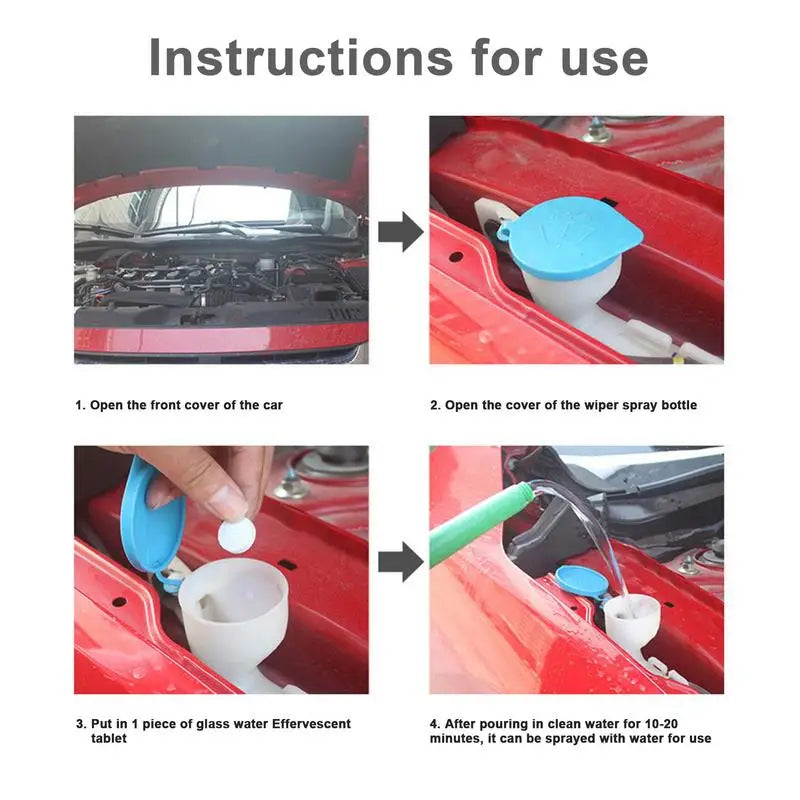 BubbleBlast Blue: Magic Windshield Washer Tablets – Just Drop, Dissolve & Drive
