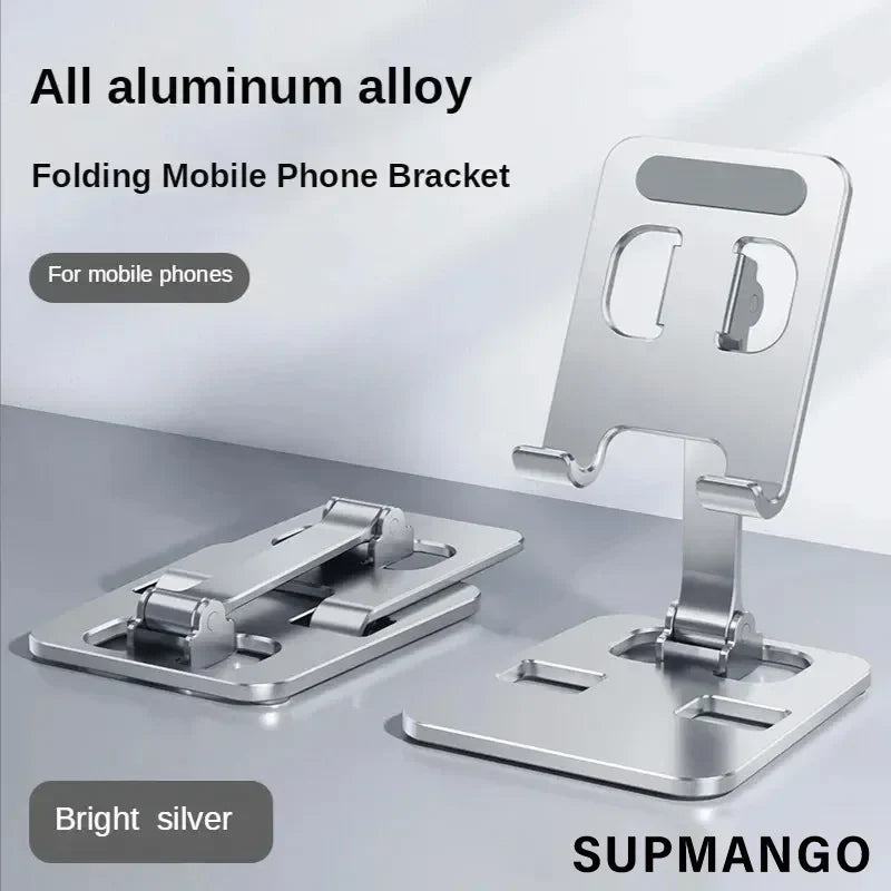 Universal Aluminum Alloy Portable Tablet Holder Mount For iPad Adjustable Flexible Folding Lazy Desktop Live Mobile Phone Stand