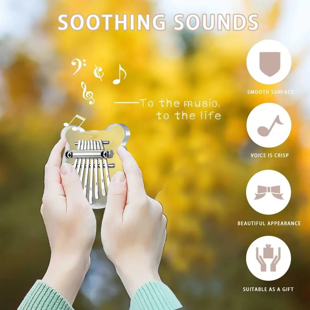 Piano Pendant 8 Key Finger Thumb Piano Marimba Musical Adult Beginners Kalimba Mini Thumb Piano Good Accessory Pendant Gift - THOOBO!