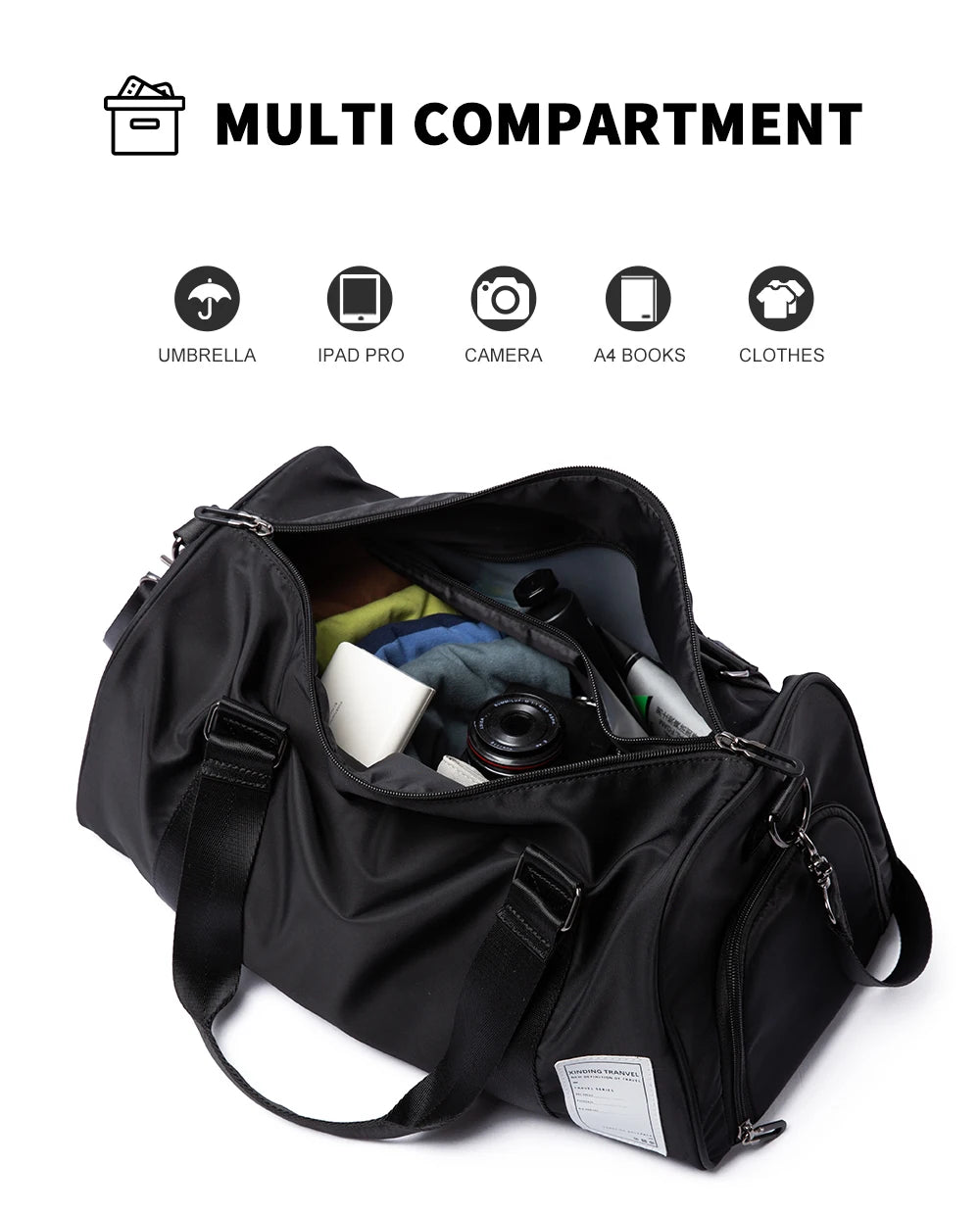 StormCore Duffle — Waterproof Oxford Gym & Travel Bag With Shoe Compartment & Wet Pocket