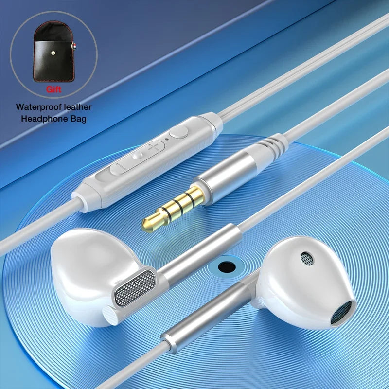 EARDECO 3.5mm/Type-C Noise Canceling Headphone Wired Headphones Bass Hifi Wired Earphone Earbuds Stereo Mic Earphone with Wire