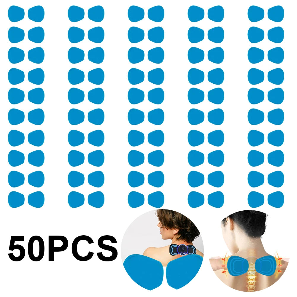 30-80Set Massager Patch Replacement Silicon Gel Muscle Stimulator Sticker Reusable Safe Harmless EMS Neck Trainer Accessories - THOOBO!