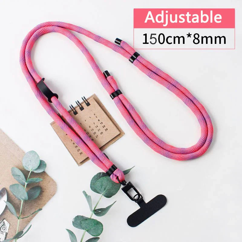 New Fashion Mobile Phone Lanyard Adjustable Outdoor Straps Universal Case Crossbody Shoulder Card Rope Anti-lost Chain for IPhone