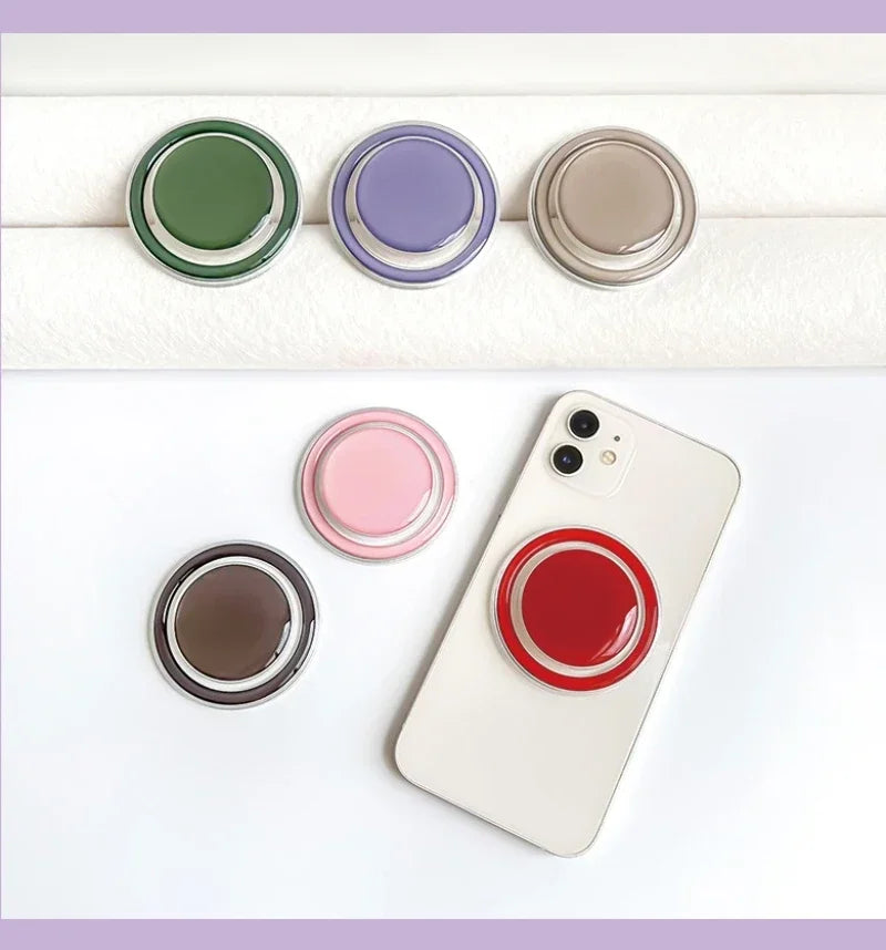 Magnetic Folding Mobile Phone Grip Holder Socket Pocket Support for Magsafe IPhone Samsung Mac Safe Ring Finger Expanding Stand