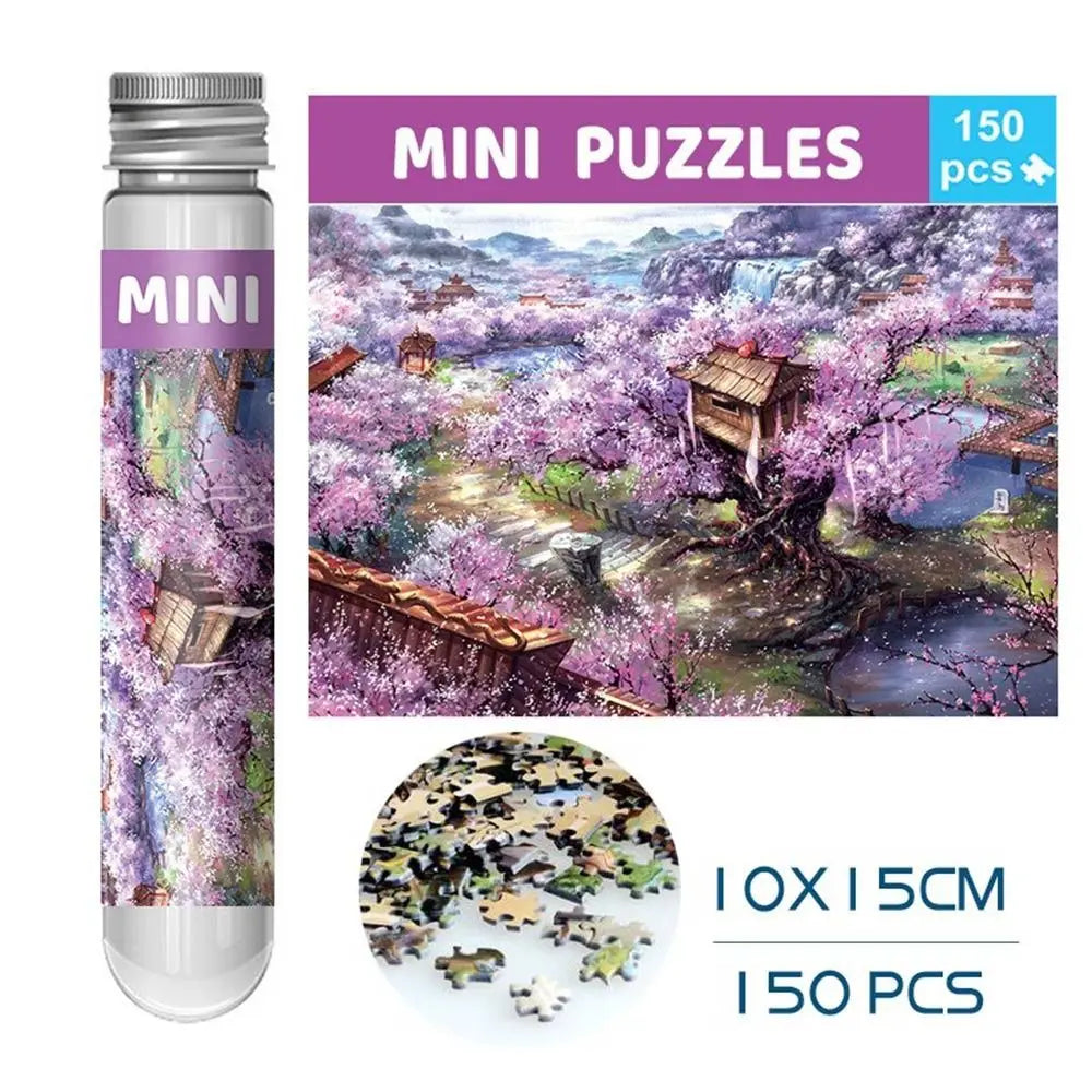 150PCS Oil Painting Jigsaw Puzzles – Mini Test Tube Educational Toy