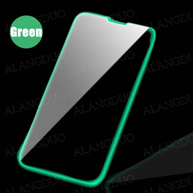 Luminous Tempered Glass For iPhone 13 Pro Max Screen Protector Glowing Protective Glass For iPhone 15 16 Pro Max 13 Mini Glass