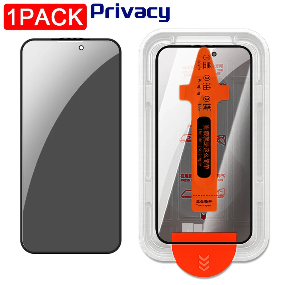 1/2/3Pcs Dust Free Installation Privacy Screen Protector for IPhone 16 17 Pro Max Plus 17 Air Anti-spy / HD Clear Tempered Glass