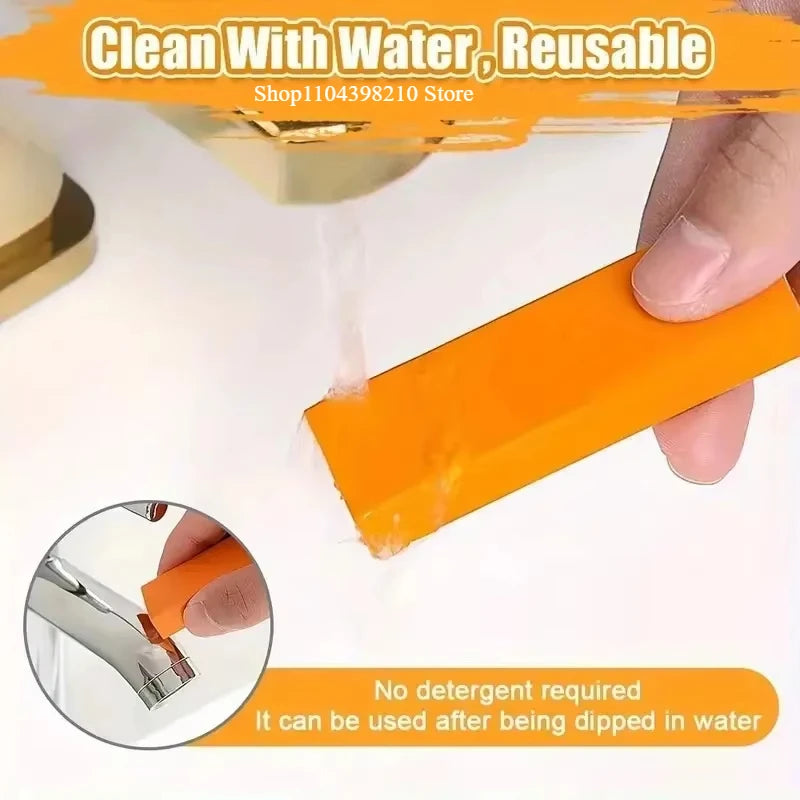 Grime Slayer Pro – Eco Rubber Rust Eraser for Kitchen Faucets & Limescale | Magic Orange Scrub Brick for Stainless Steel & More - THOOBO!