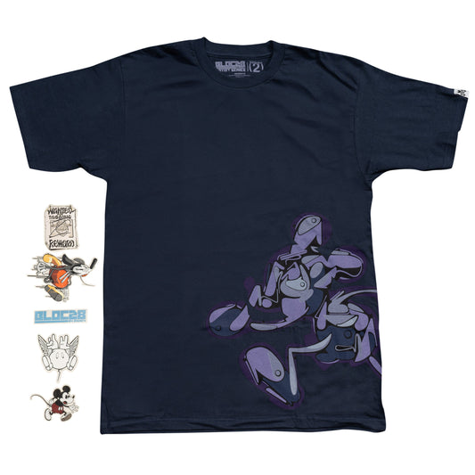Adult Disney Art BLOC28 Artist Series 2 Mickey Mouse Street Graffiti T-Shirt