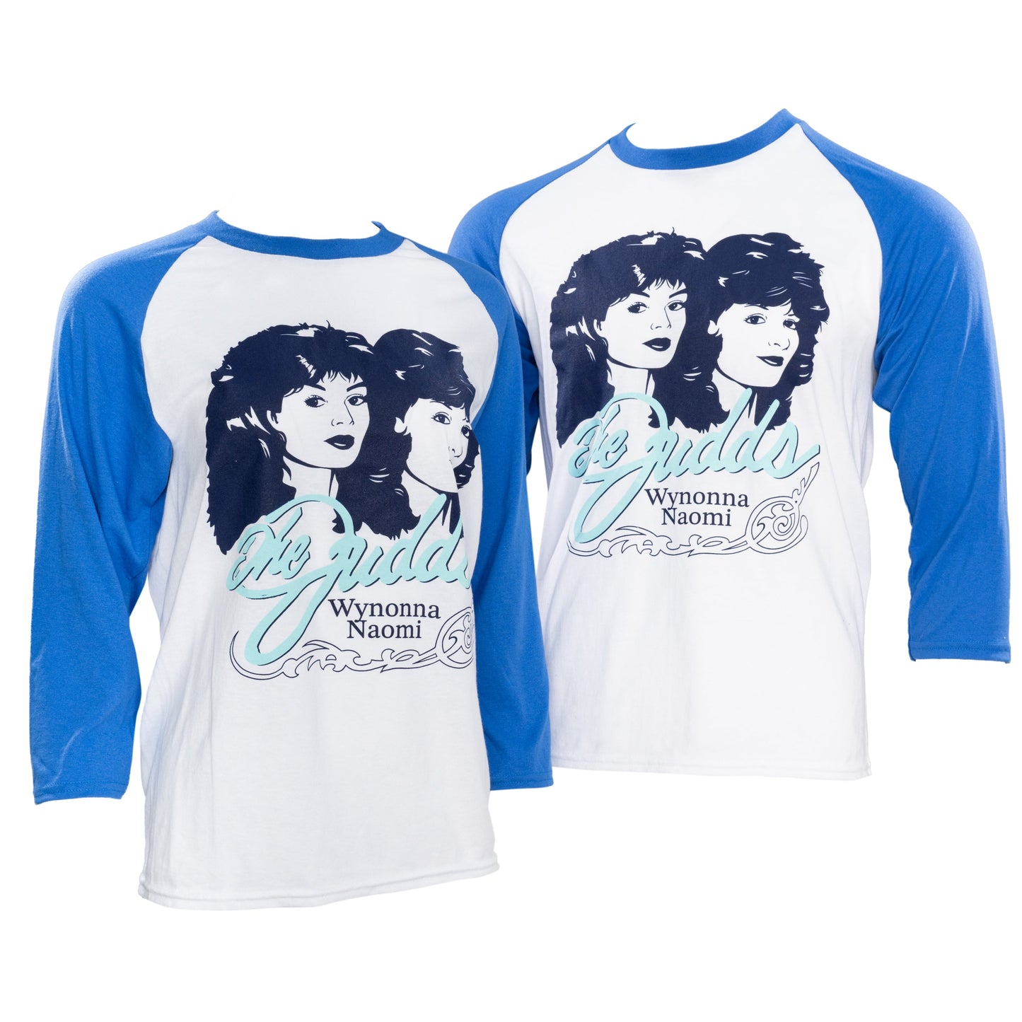 Step Bros Classic Music Singers Duo's Raglan Blue and White Tribute Movie T-shirt Tee