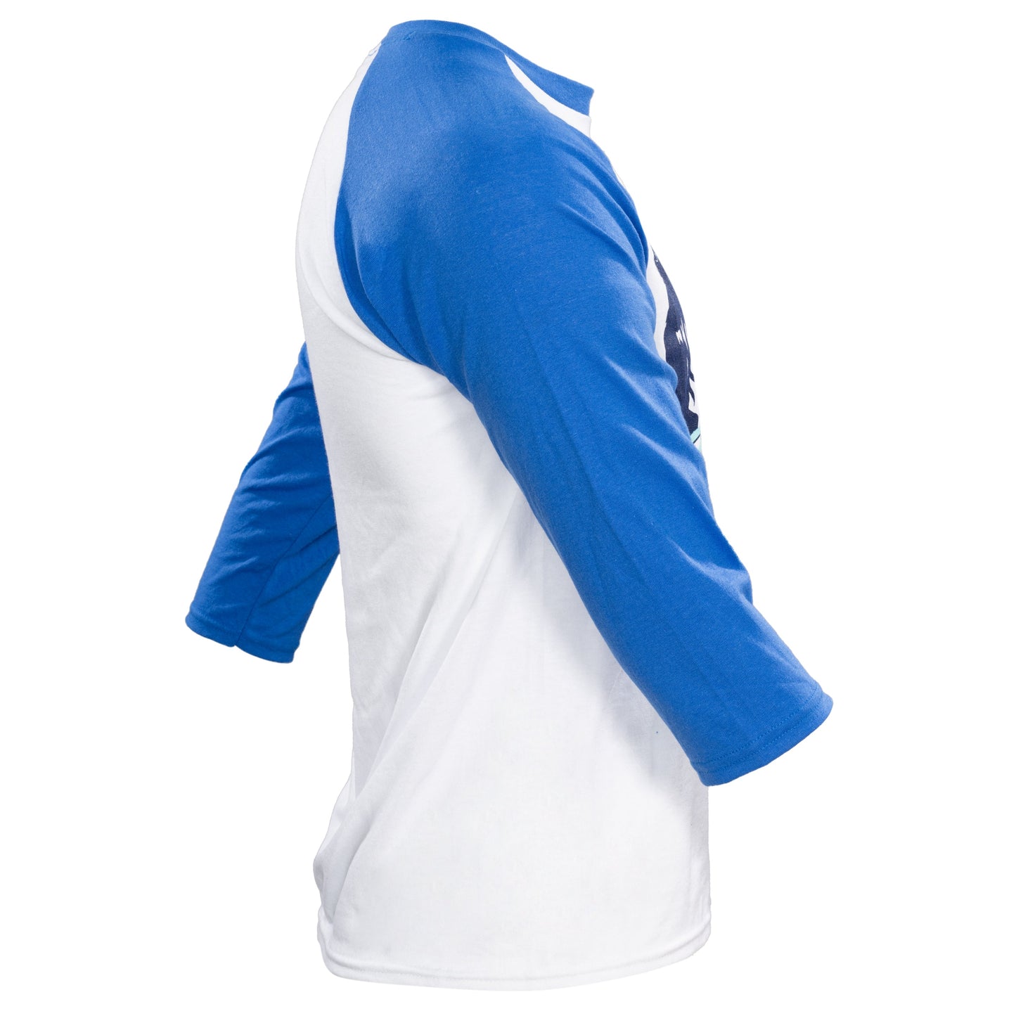 Step Bros Classic Music Singers Duo's Raglan Blue and White Tribute Movie T-shirt Tee