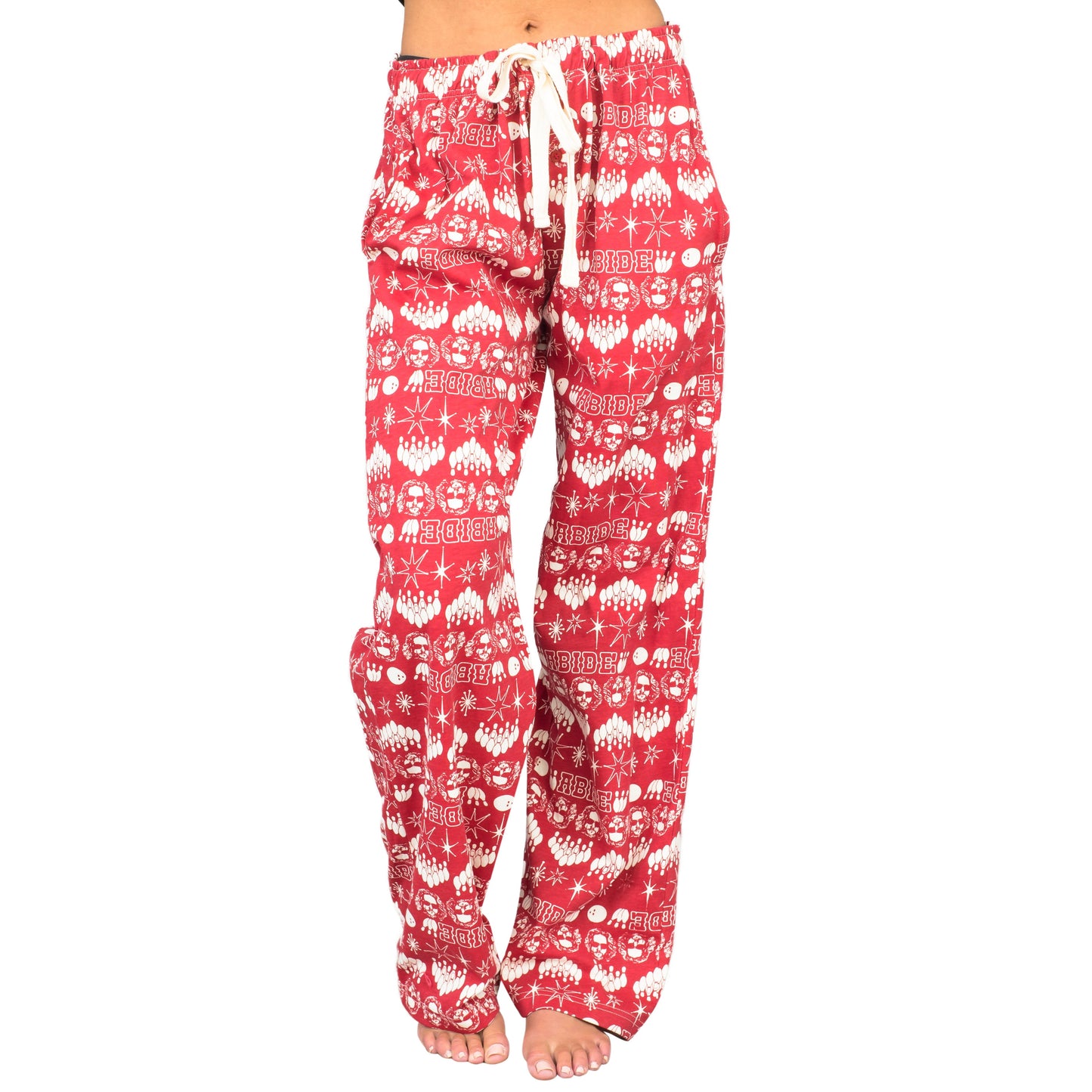 The Big Lebowski Bowling Pins Red Lounge Pants