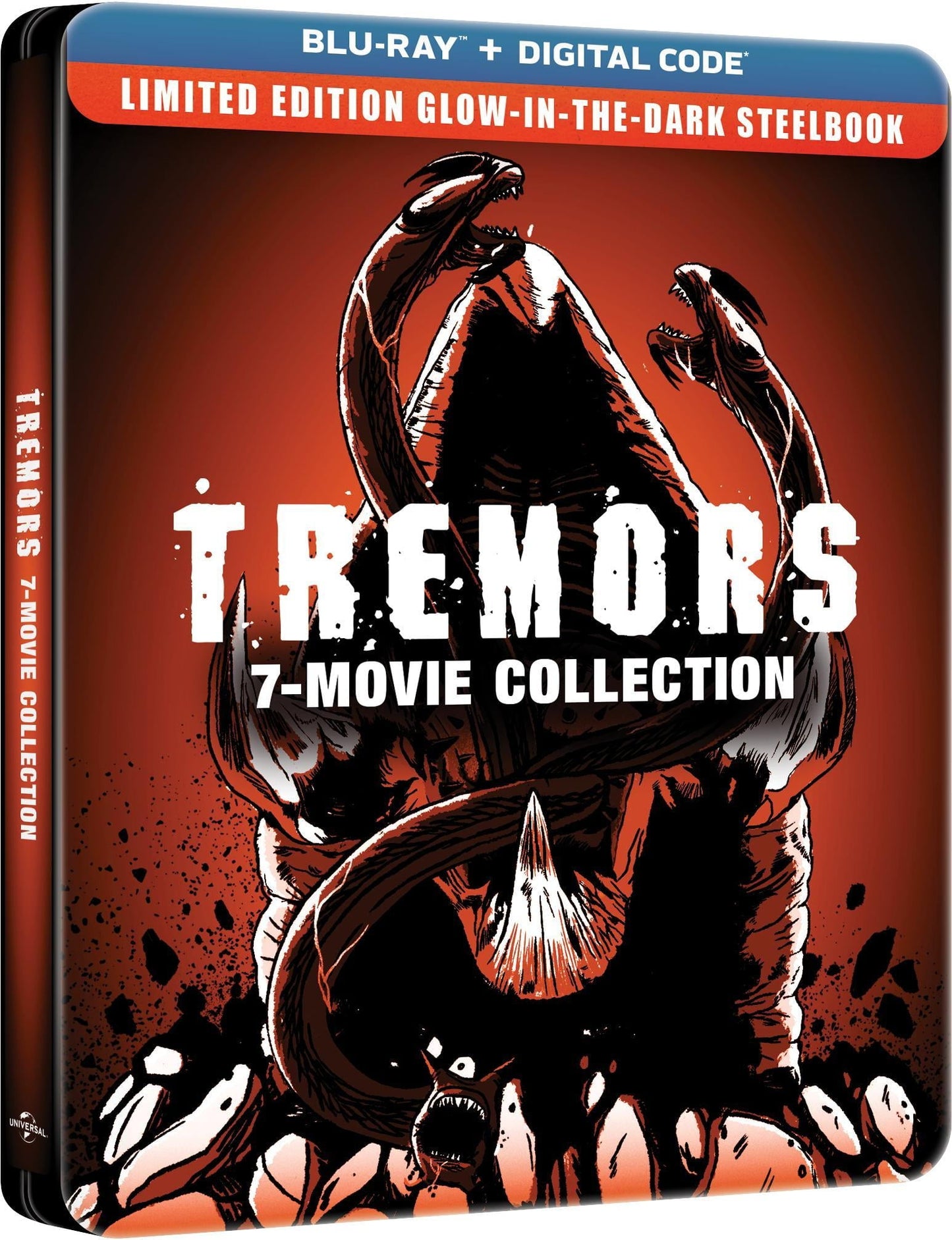 Tremors 7-Film Collection - Limited Edition Glow in the Dark Steelbook (Blu-ray + Digital)