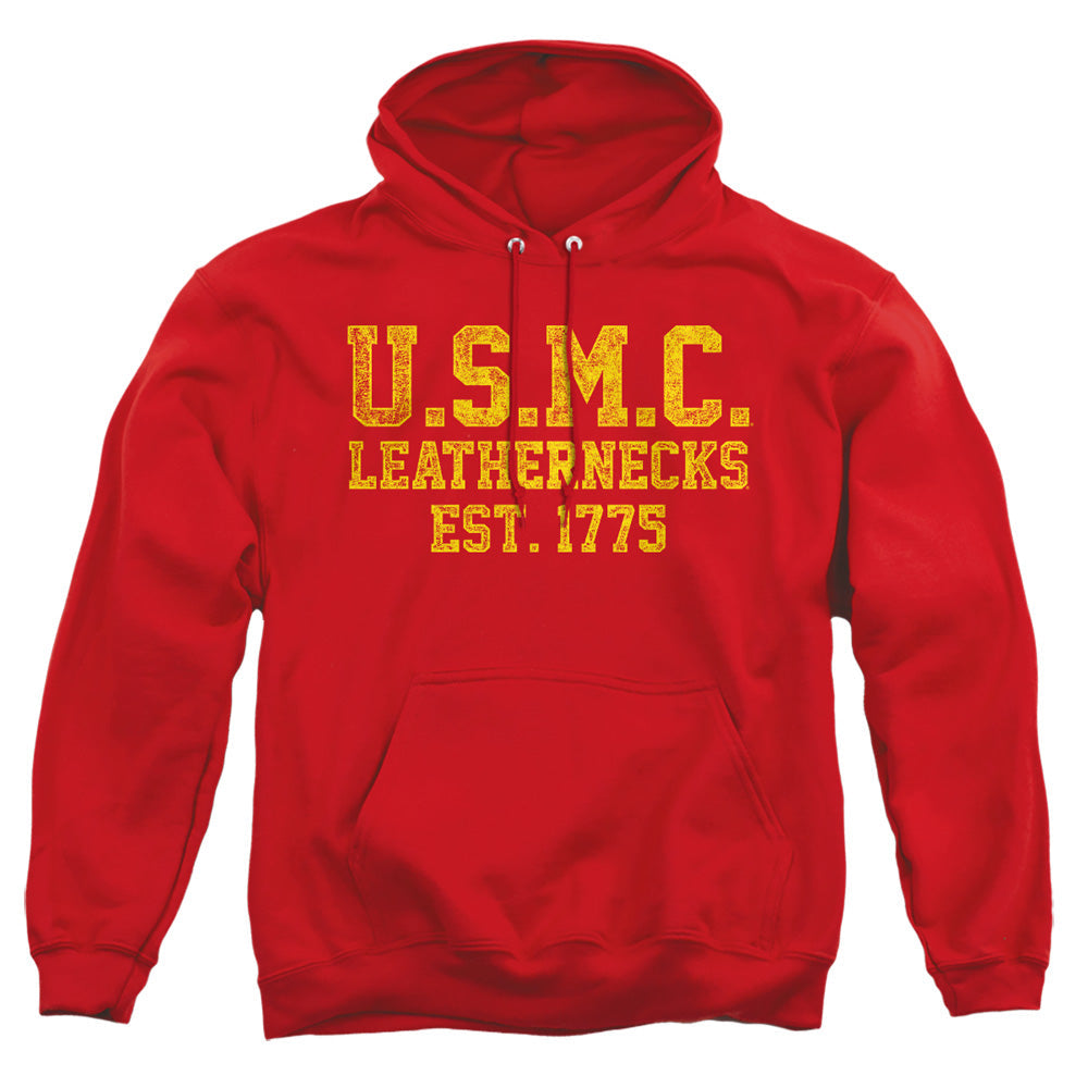 Us Marine Corps Leathernecks Mens Hoodie Red Officially Licensed